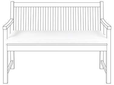 Bench Seat Pad Cushion VIVARA 112 x 54 cm Off-White