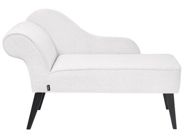 Linksseitige Chaiselongue BIARRITZ Stoff Weiß