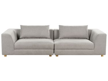 Sofa 3 Seater LERMON Fabric Light Grey