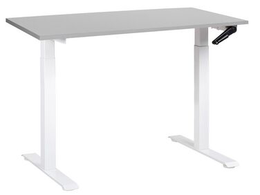 Manual Adjustable Standing Desk DESTINES Grey/ White 120 cm 72 cm