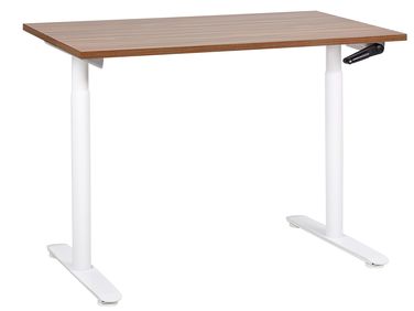 Manual Adjustable Standing Desk DESTINAS Brown/ White 120 cm 72 cm