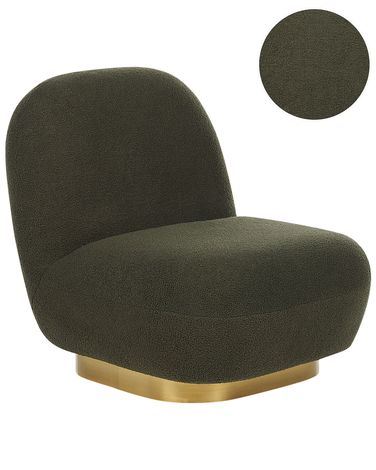 Armchair LOVIISA Boucle Dark Green