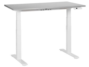 Electric Adjustable Standing Desk DESTINES Grey/ White 120 cm 72 cm