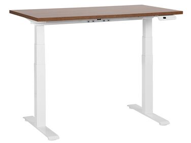 Electric Adjustable Standing Desk DESTINES Brown/ White 120 cm 72 cm