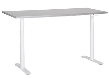 Electric Adjustable Standing Desk DESTINAS Grey/ White 160 cm 72 cm