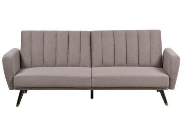 Sofa Bed 3 Seater VIMMERBY Fabric Light Brown