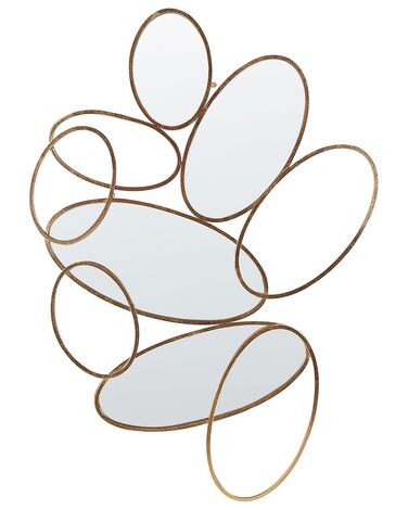 Wall Mirror DECIZE 113 cm 77 cm Metal Gold