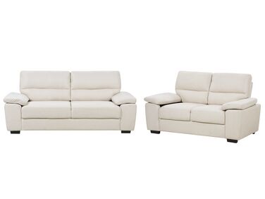 Living Room Set 5 Seater VOGAR Fabric Light Beige