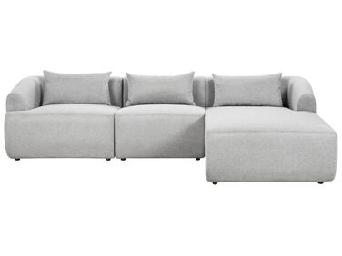 Ecksofa 3-Sitzer SVANSELE Stoff Grau linksseitig