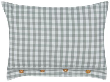 Throw Cushion TALYA 40 x 60 cm Mint Green Checked