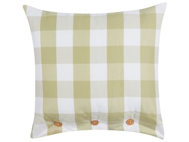 Throw Cushion TAMNINE 45 x 45 cm Light Green Checked