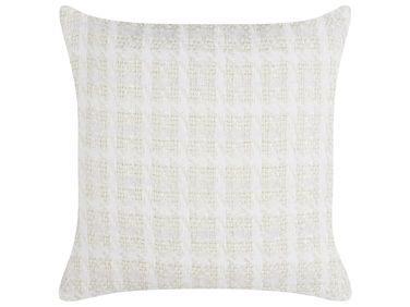 Throw Cushion DOURIS 45 x 45 cm Light Beige Checked