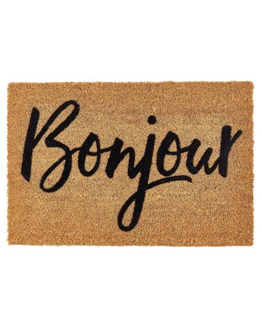 Doormat ASIR Natural 40 x 60 cm Text Coir