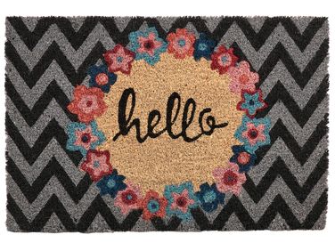 Doormat TAHAN Multicolour 40 x 60 cm Text Coir