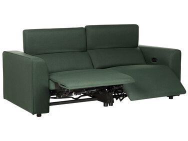 Electric Recliner Sofa 2 Seater ULVEN Fabric Dark Green with USB Port