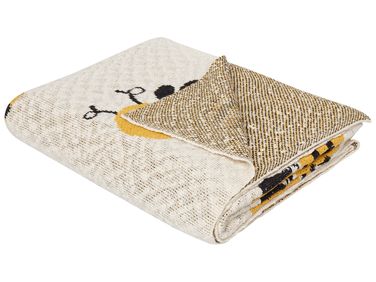 Kuscheldecke DRAGAN Baumwolle 130 x 170 cm Hellbeige