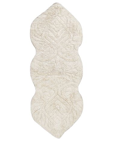 Badematte CANBAR Hellbeige 150 x 60 cm Baumwolle