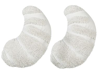 Dekokissen 2er Set SNOWDROP Baumwolle 40 x 25 cm Weiß