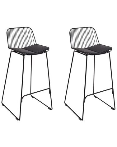 Set mit 2 Barstühlen PENSACOLA Metall Schwarz
