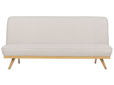 Sofa Bed 2 Seater KALFAFEL Fabric Beige