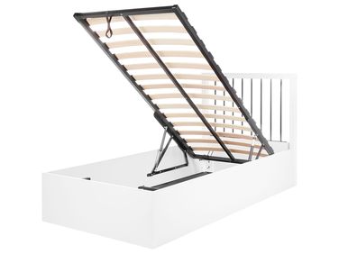 Bett mit Stauraum ROUVILLERS Weiß 90 x 200 cm