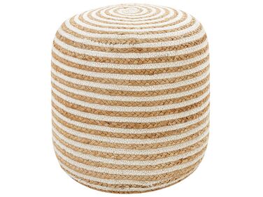 Pouffe RESAFA Jute White Beige