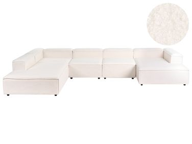 Modul Ecksofa 5-Sitzer ARDAL rechtsseitig Cremeweiß Bouclé