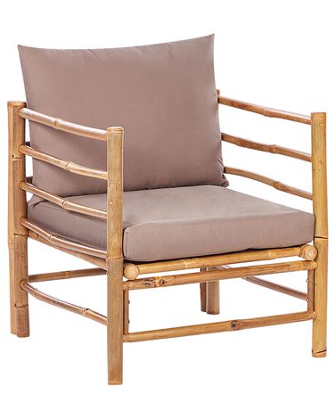 Garden Armchair CERRETO Bamboo Taupe