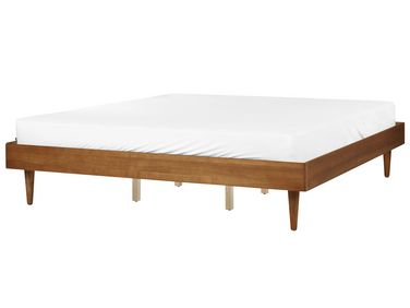 Bett mit Lattenrost TOUCY 180 x 200 cm Braune Esche