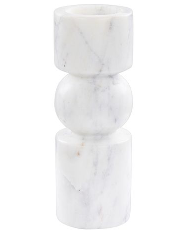 Candle Holder IOANNINA Stone 20 cm White