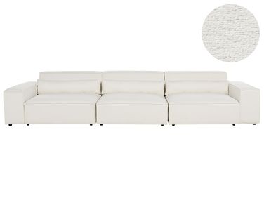 Modulsofa 3-Sitzer HELLNAR Cremeweiß Bouclé