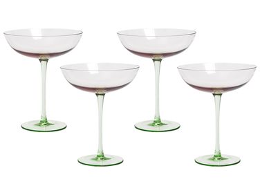 Martini Gläser 4er Set DIOPSIDE 250 ml Rosa