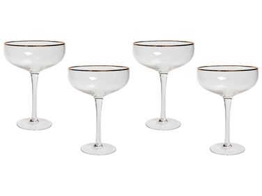 Champagnerschalen 4er Set TOPAZ 450 ml Transparent