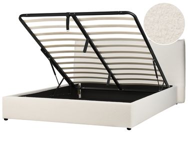 Ottoman Bed LAVAUR Boucle Off-White 180 x 200 cm (EU Super King)
