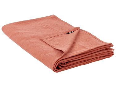Bedspread MARAKA Cotton 150 x 200 cm Light Red