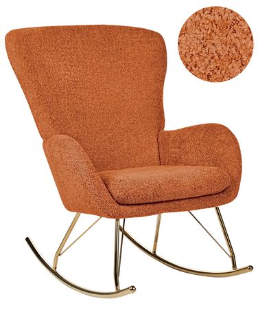 Rocking Chair ANASET Boucle Orange
