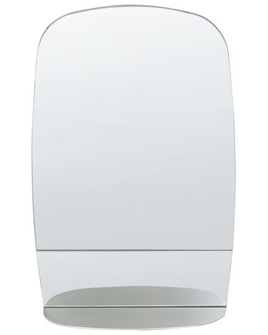 Wall Mirror with Shelf BRANNAY 40 cm 60 cm Silver