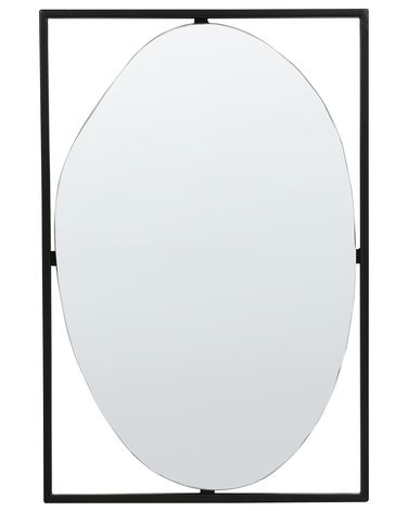 Wall Mirror NIBELLE 40 cm 60 cm Metal Black