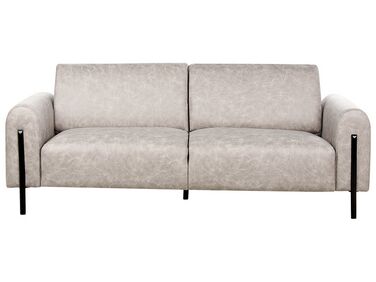 Sofa 3-Sitzer ASKIM Stoff Hellgrau