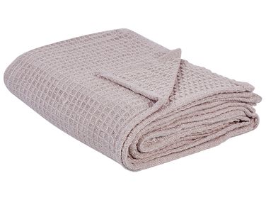 Bedspread CHAGYL Cotton 200 x 220 cm Pastel Pink