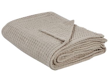Bedspread CHAGYL Cotton 200 x 220 cm Taupe