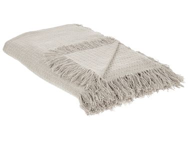 Bedspread YERBENT Cotton 150 x 200 cm Light Grey