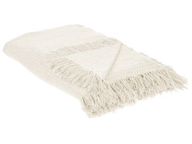 Bedspread YERBENT Cotton 220 x 240 cm Off-White