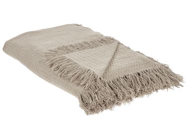 Bedspread YERBENT Cotton 220 x 240 cm Taupe