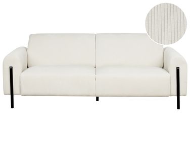 Sofa 3-Sitzer ASKIM Cord Cremeweiß