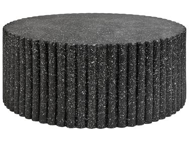 Coffee Table POZZA II 106 cm 106 cm Terrazzo Effect Black Terrazzo