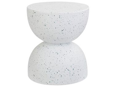 Beistelltisch CAORIA 40 cm 40 cm Terrazzo Optik Terrazzo Weiß