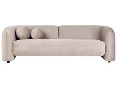 Sofa 3 Seater LEIREN Velvet Taupe