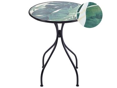 Outdoor Bistrotisch COZZANA 60 cm 60 cm Metall Schwarz