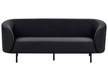 Sofa 3-Sitzer LOEN Stoff Schwarz
